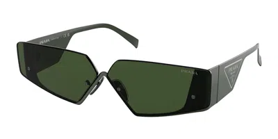 Prada Pr 58zs Asian Fit 13h02v Men's Sunglasses Green Size 70
