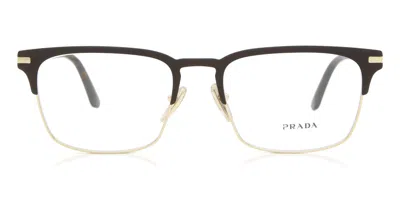 Prada Pr 58zv Asian Fit Men's Glasses, Gold, Size 55 In Multi