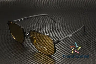 Pre-owned Prada Pr 59ys 1bo0b7 Square Matte Black Yellow 57 Mm Men's Sunglasses