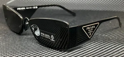Pre-owned Prada Pr 59zs 1ab06l Black Grey Women's 64 Mm Sunglasses In Gray