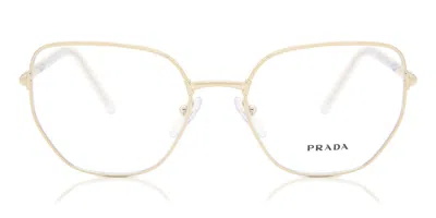 Prada Pr 60wv Zvn1o1 Women's Glasses Gold Size 53 - Free Lenses - Blue Light Block Available In Green