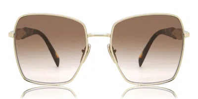 Prada Pr 64zs Asian Fit Zvn0a6 Women's Sunglasses Gold Size 57