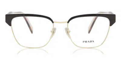 Prada Pr 65yv Kof1o1 Women's Glasses Brown Size 53 - Free Lenses - Blue Light Block Available In Gold