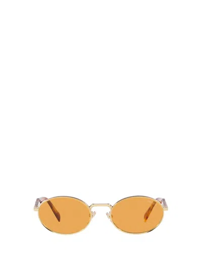 Prada Round-frame Tinted Sunglasses In Multi