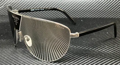 Pre-owned Prada Pr 69zs 1bc2b0 Silver Grey Mirror Men's 68 Mm Sunglasses In Gray