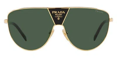 Pre-owned Prada Pr 69zs Sunglasses Gold And Black Green 137mm 100% Authentic