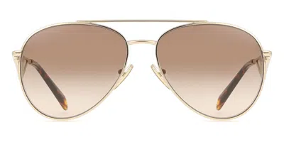 Prada Pr 73zs Asian Fit Zvn3d0 Women's Sunglasses Gold Size 58