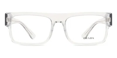 Prada Pr A01vf Asian Fit Men's Glasses, Clear, Size 57 In Gray
