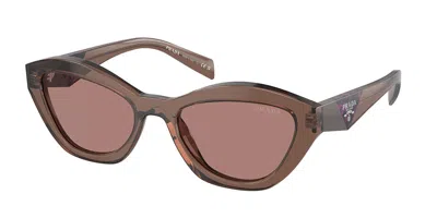 Prada Pr A02s 17o60b Women's Sunglasses Brown Size 52