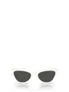 Prada Womens White Pr A02s Butterfly-shape Acetate Sunglasses In White