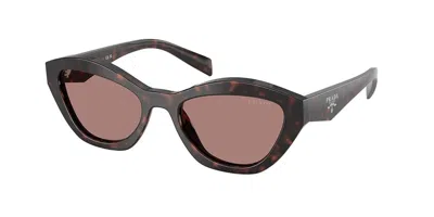 Prada Pr A02sf Vestibilità Orientale 17n60b Occhiali Da Sole Tartarugatishell Per Donna In Brown