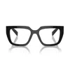 Prada Logo-lettering Square Glasses In Black