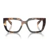Prada Womens Brown Pr A03v Square-frame Tortoiseshell Acetate Eye Glasses In Brown