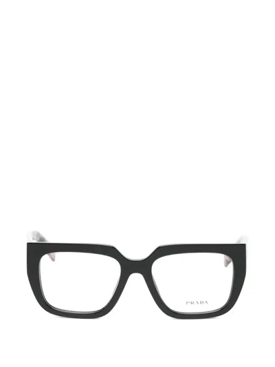 Pre-owned Prada Pr A03v Glasses In Black
