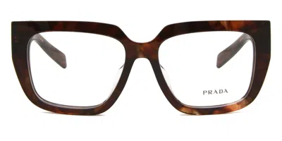 Prada Pr A03vf Asian Fit Women's Glasses, Tortoiseshell, Size 54 In Brown