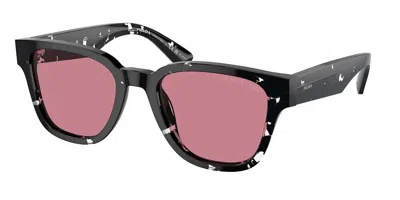 Prada Pr A04sf Asian Fit 15o70c Men's Sunglasses Tortoiseshell Size 54 In Black