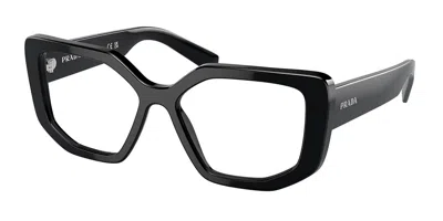 Prada Pr A04vf Asian Fit Women's Glasses, Black, Size 55