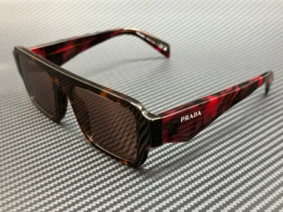 Pre-owned Prada Pr A05s 17n90b Tortoise Brown Mirror Men's 53 Mm Sunglasses