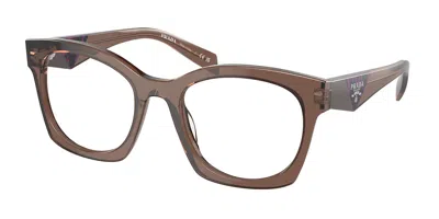 Prada Pr A05vf Asian Fit Women's Glasses, Brown, Size 54