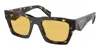 Prada Yellow Rectangular Unisex Sunglasses Pr A01s 15o10c 53