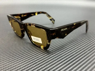 Pre-owned Prada Pr A06s 16o10c Tortoise Black Malt Yellow Men's 50 Mm Sunglasses