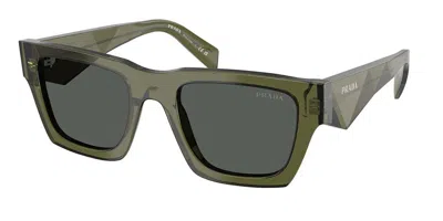 PRADA PR A06S 25A40L MEN'S SUNGLASSES GREEN SIZE 50