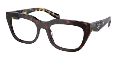 Prada Pr A06vf Asian Fit Women's Glasses, Tortoiseshell, Size 55 In Brown