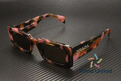 Pre-owned Prada Pr A07s 18n01t Mahogany Dark Brown 52 Mm Women's Sunglasses