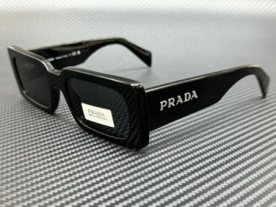 Pre-owned Prada Pr A07s 1ab5s0 Black Dark Grey Women's 52 Mm Sunglasses In Gray