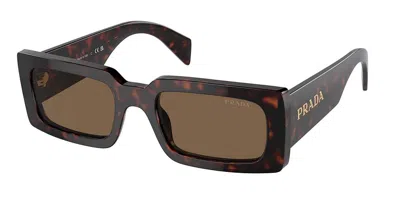Prada Pr A07s Polarized 16n5y1 Women's Sunglasses Tortoiseshell Size 52 In Brown