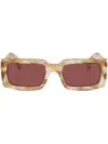 Prada Logo-print Rectangle-frame Sunglasses In Brown