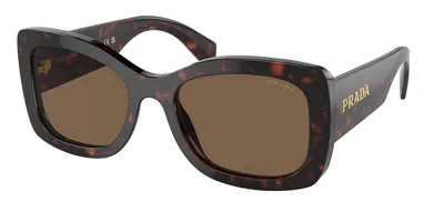 Prada Pr A08sf Asian Fit 16n5y1 Women's Sunglasses Tortoiseshell Size 57 In Brown