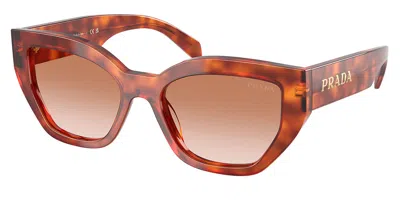 Prada Pr A09sf Asian Fit 11p70e Women's Sunglasses Tortoiseshell Size 55