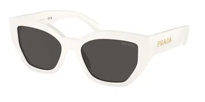 Prada Pr A09sf Asian Fit 1425s0 Women's Sunglasses White Size 55