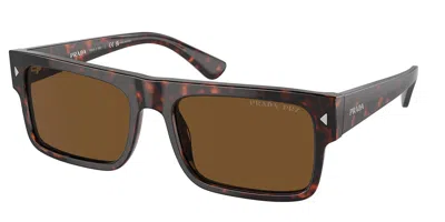 PRADA PR A10S POLARIZED 17N01D MEN'S SUNGLASSES TORTOISESHELL SIZE 59