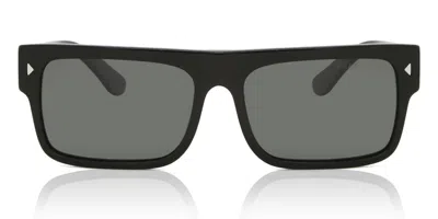 Prada Pr A10sf Asian Fit Polarized 16k08g Men's Sunglasses Black Size 59