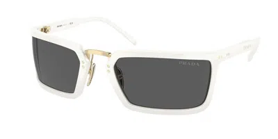 Prada Pr A11s 4615s0 Men's Sunglasses White Size 62 In Gray
