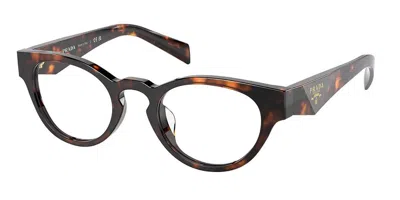 Prada Pr A11vd Asian Fit Women's Glasses, Tortoiseshell, Size 49 In Brown