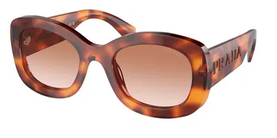 Prada Pr A13s 18r70e Women's Sunglasses Tortoiseshell Size 54 In Brown