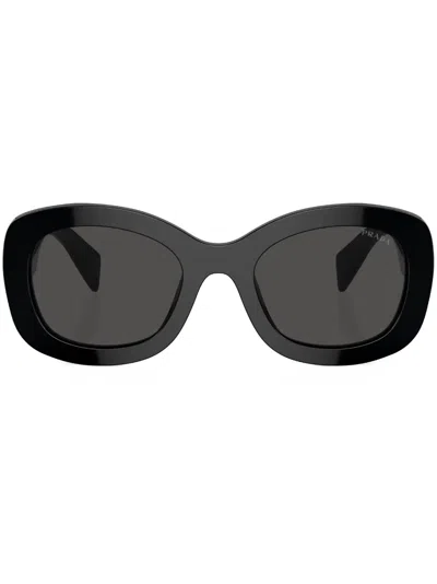 Prada Womens Black Pr A13s Butterfly-frame Acetate Sunglasses