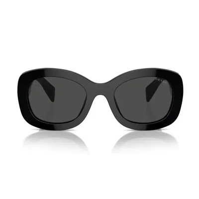 Prada Titanium Pra13s Sunglasses In Black