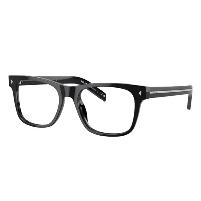 Prada Pr A13v 16k1o1 52mm Unisex Square Eyeglasses 52mm In Black