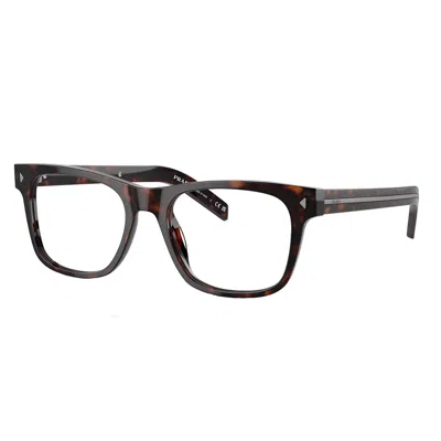 Prada Pr A13v 17n1o1 52mm Unisex Pillow Eyeglasses 52mm In Brown