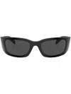 Prada Pr A14s Rectangular Frame Sunglasses In Black
