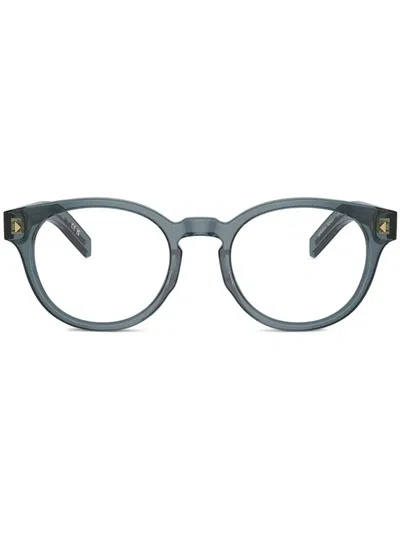 Prada Pr A14v Transparent Ocean Glasses In 蓝色
