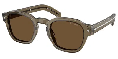 Prada Pr A16sf Asian Fit 18t70f Men's Sunglasses Green Size 53