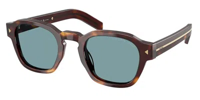 Prada Pr A16sf Asian Fit Polarized 15w04d Men's Sunglasses Tortoiseshell Size 53 In Pattern
