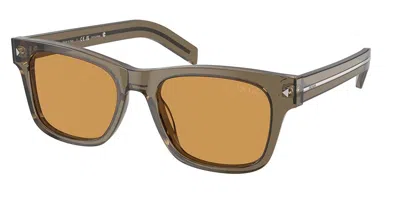 Prada Pr A17s 18t60f Men's Sunglasses Green Size 54 In Brown