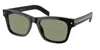 Prada 51mm Polarized Rectangular Sunglasses In Black