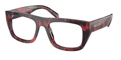 Prada Pr A17vf Asian Fit Women's Glasses, Red, Size 53 In Brown